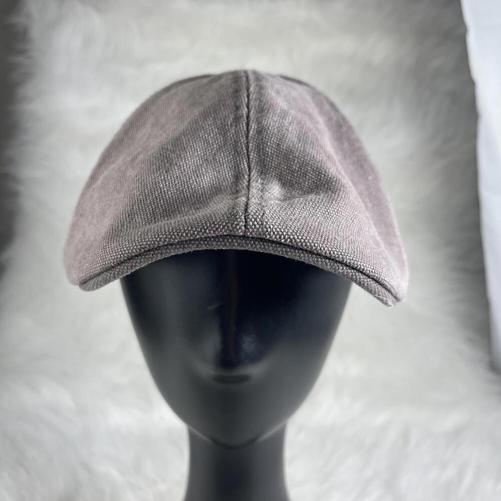 Levi's Men's one size Gray Marled Knit Paper Boy Hat Pageboy Billed